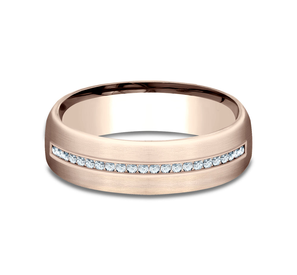 THE LINCOLN 6.5mm 14K Rose Benchmark men's wedding band