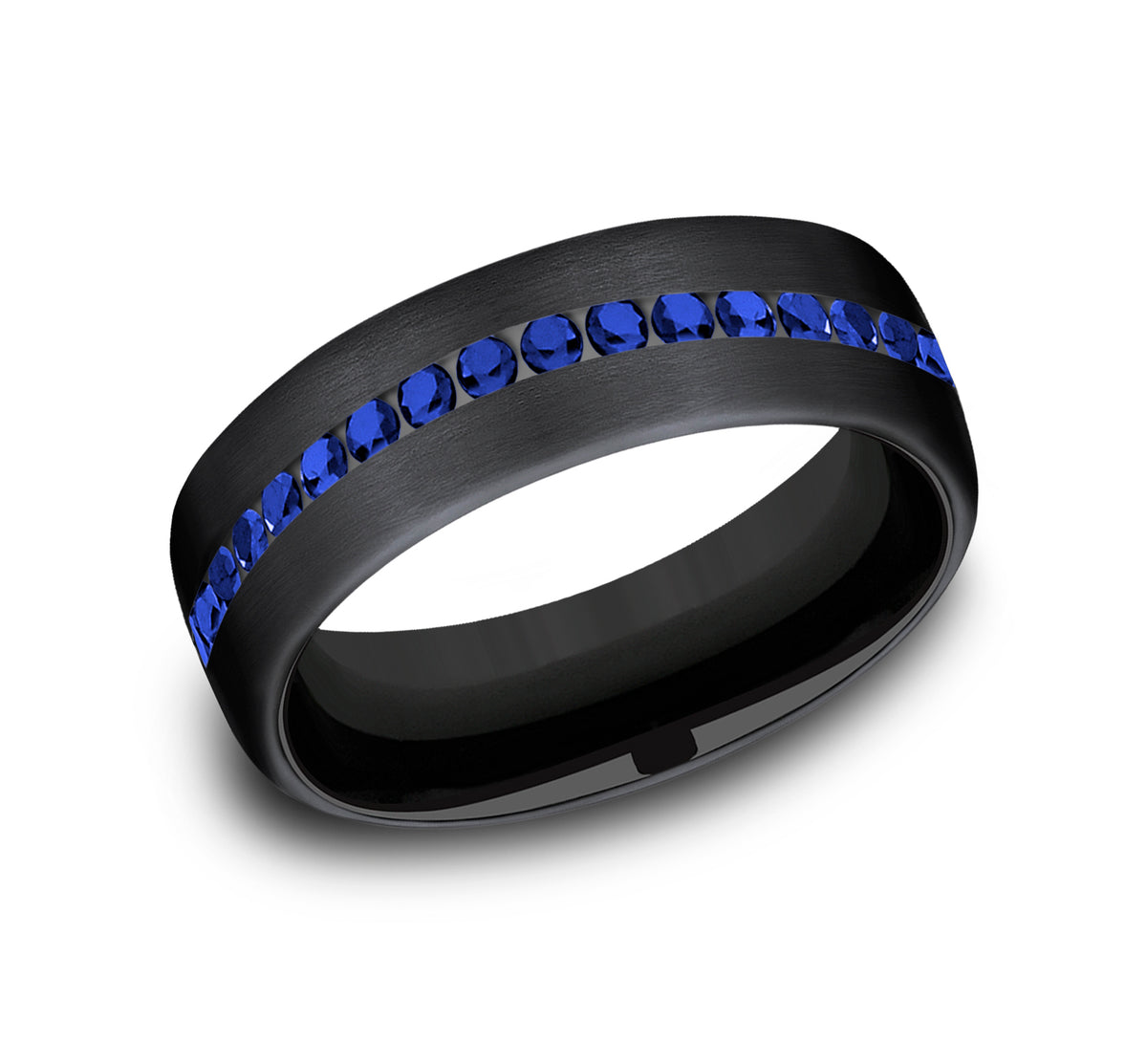 THE VISCOUNT 6.5mm Black Titanium Benchmark men's wedding band