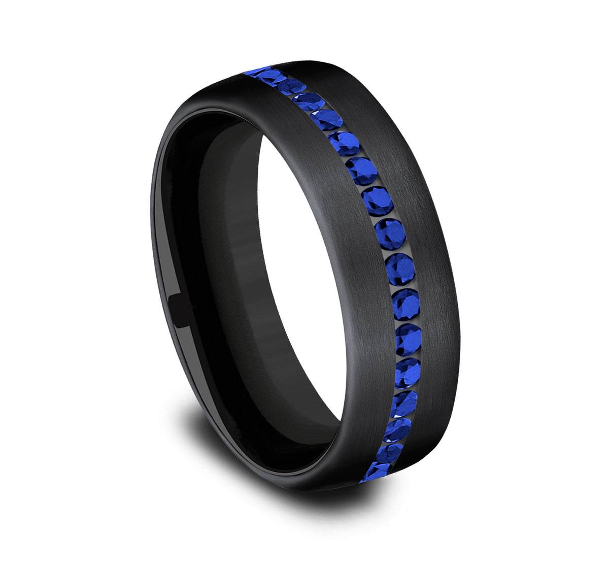 THE VISCOUNT 6.5mm Black Titanium Benchmark men's wedding band