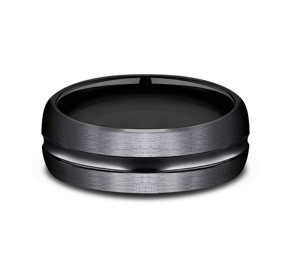 THE HARRISON 7.5mm Black Titanium Benchmark men's wedding band