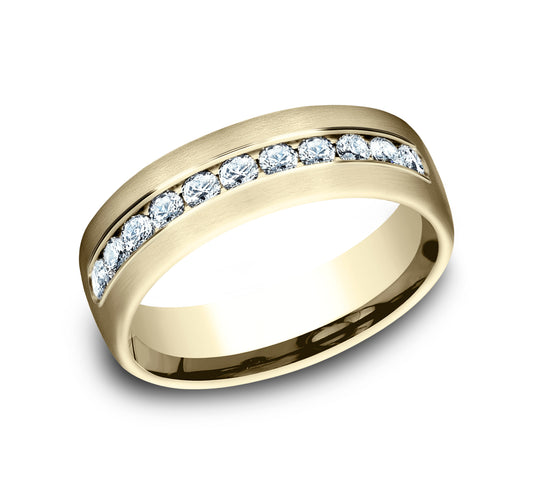 THE MOZART 7.5mm 14K Yellow Benchmark men's wedding band