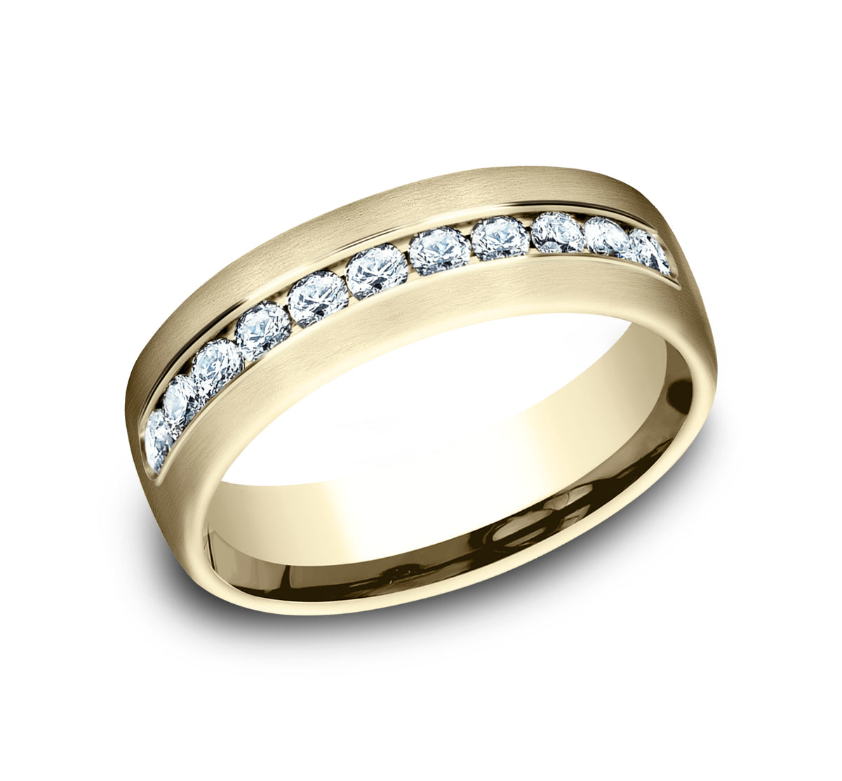 THE MOZART 7.5mm 14K Yellow Benchmark men's wedding band