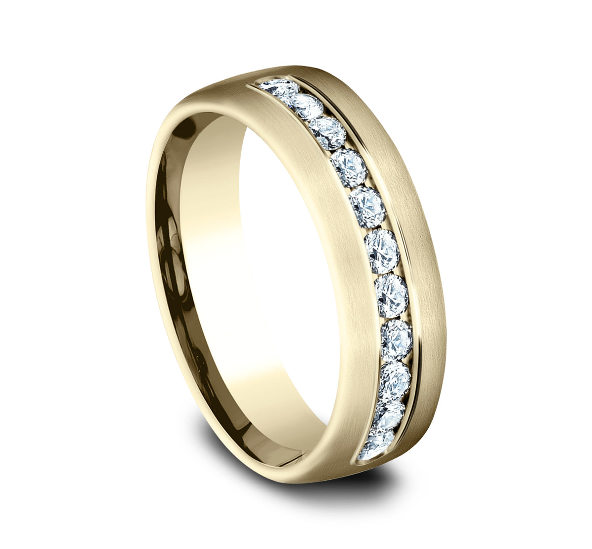 THE MOZART 7.5mm 14K Yellow Benchmark men's wedding band