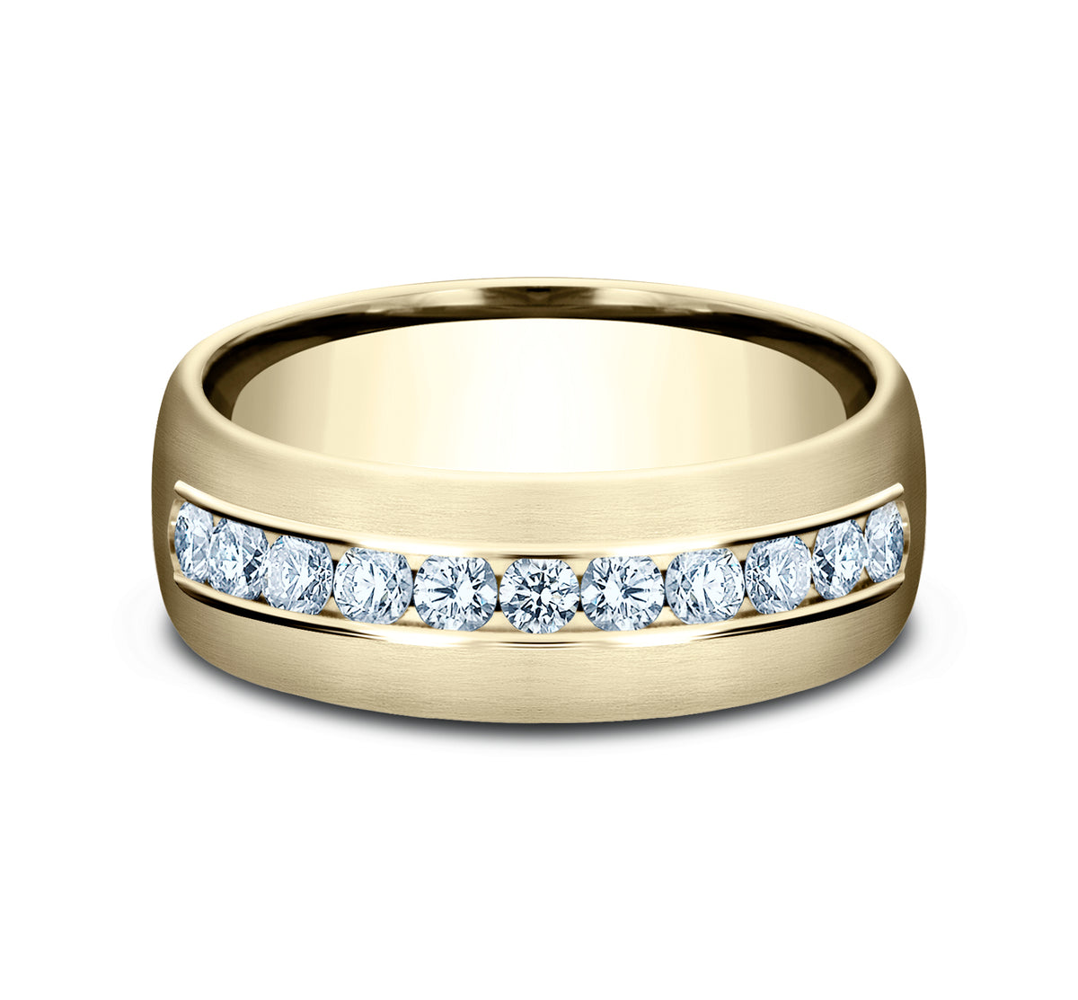 THE MOZART 7.5mm 14K Yellow Benchmark men's wedding band