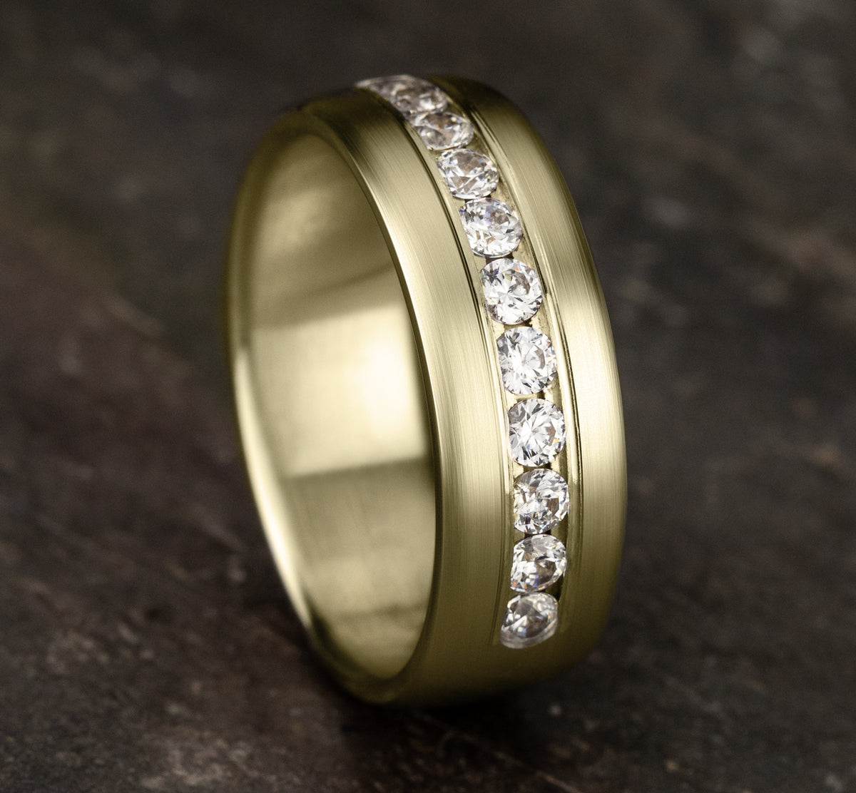 THE MOZART 7.5mm 14K Yellow Benchmark men's wedding band