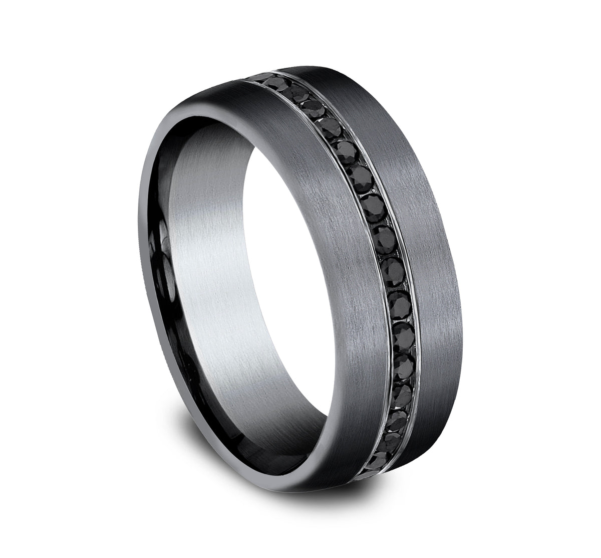 THE EDISON 7.5mm Tantalum Dark Benchmark men's wedding band