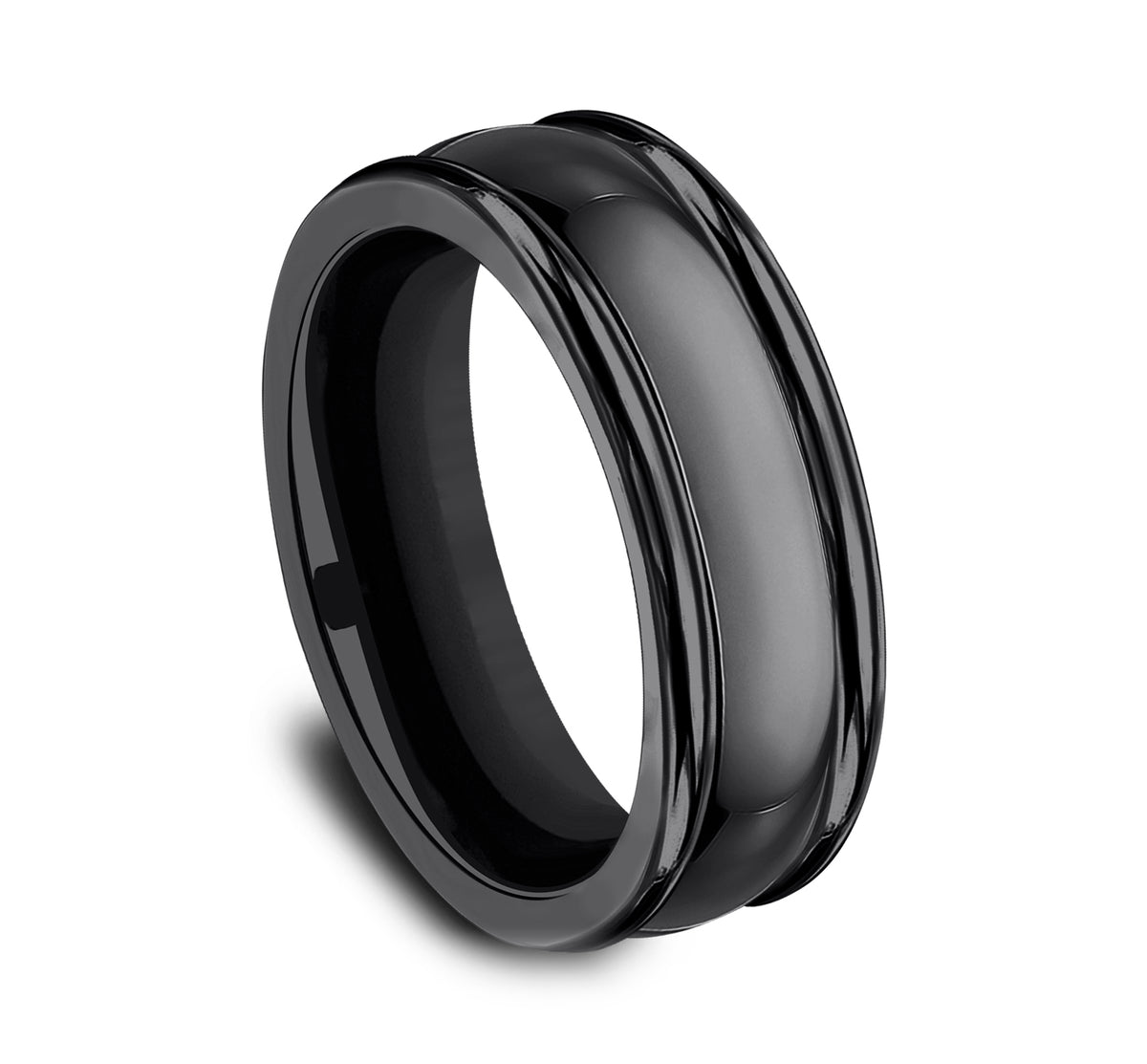 THE UNIFORM 7.5mm Black Titanium Benchmark men's wedding band