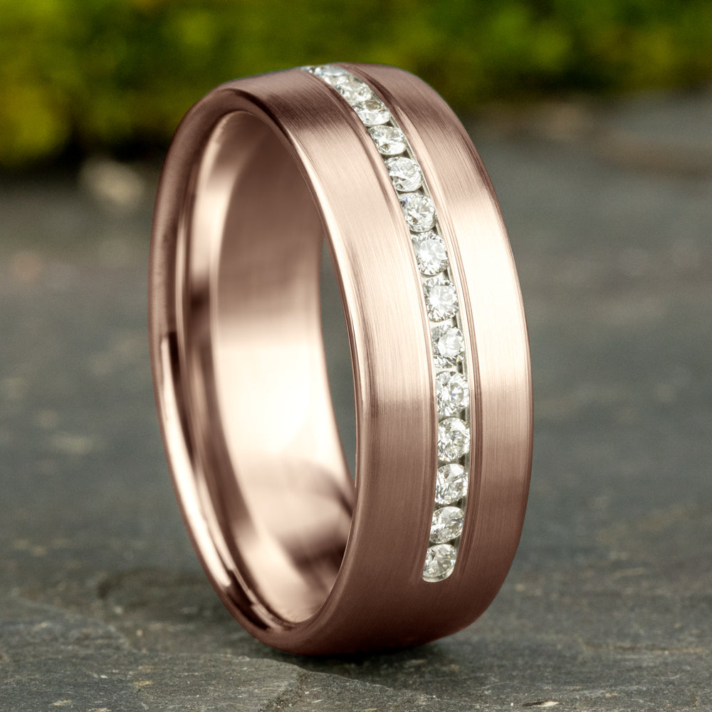 THE LINCOLN 6.5mm 14K Rose Benchmark men's wedding band
