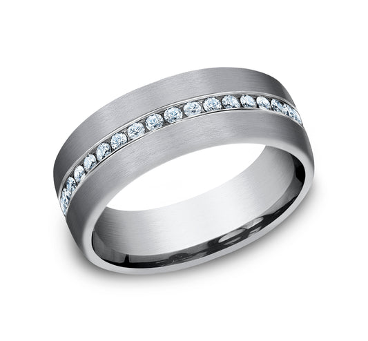 THE LINCOLN 7.5mm Tantalum Grey Benchmark men's wedding band