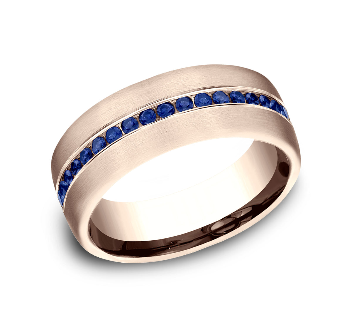 THE VISCOUNT 7.5mm 14K Rose Benchmark men's wedding band