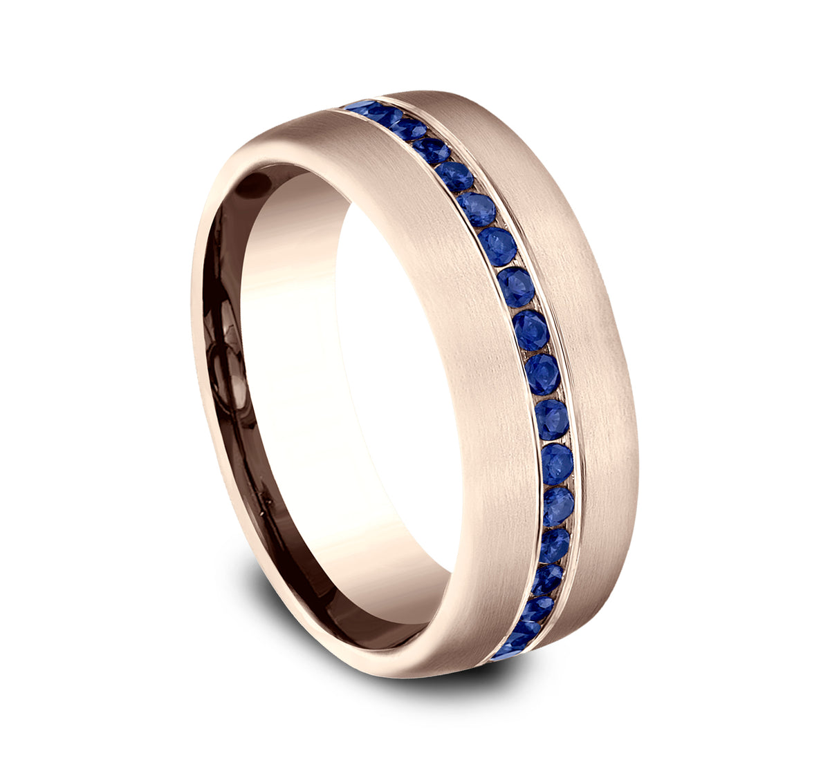 THE VISCOUNT 7.5mm 14K Rose Benchmark men's wedding band