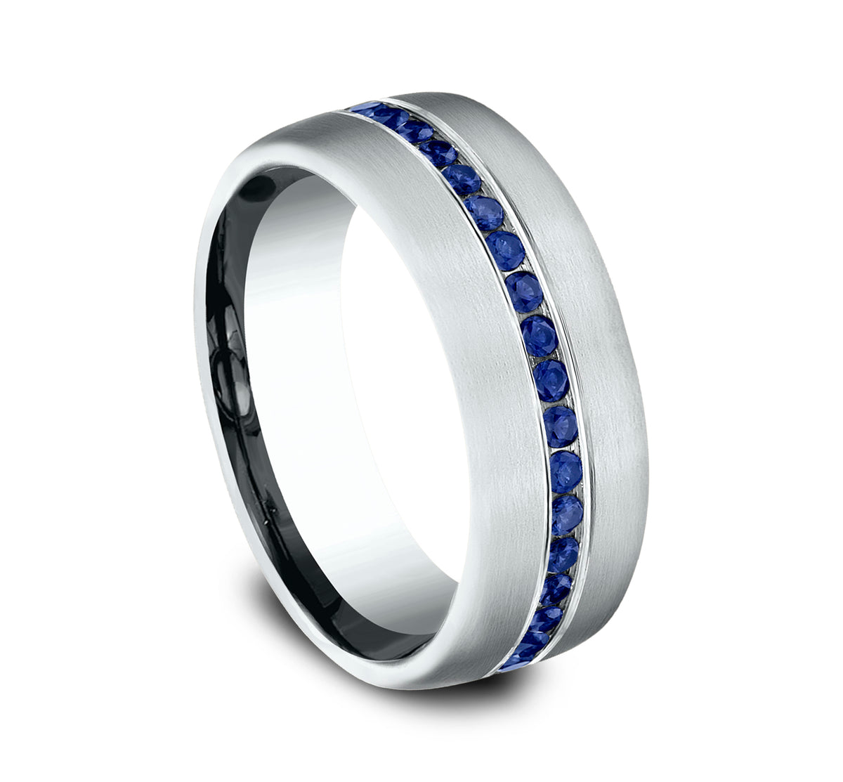 THE VISCOUNT 7.5mm 14K White Benchmark men's wedding band