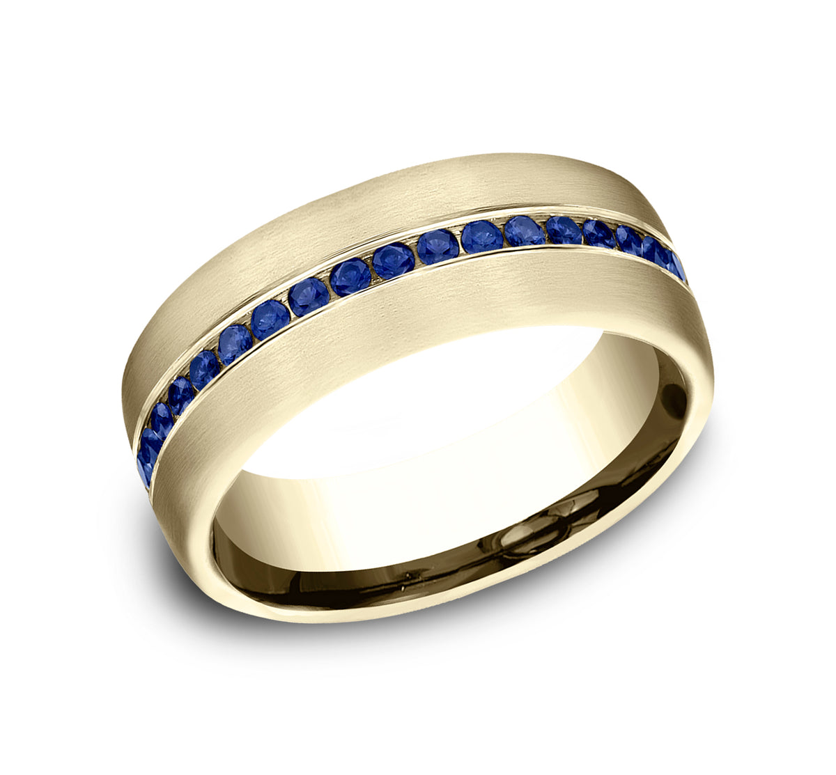 THE VISCOUNT 7.5mm 14K Yellow Benchmark men's wedding band