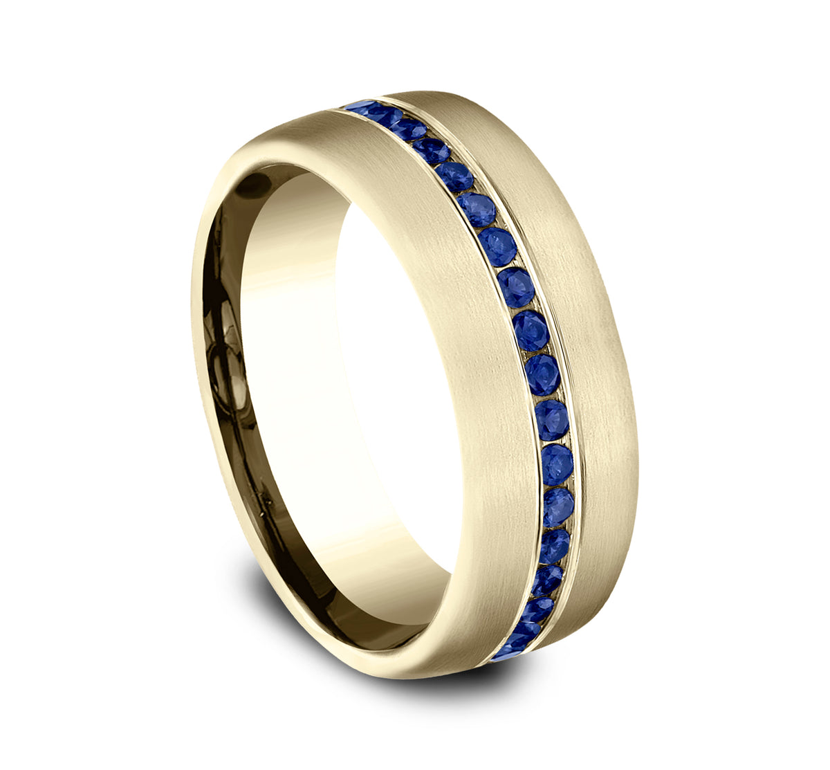 THE VISCOUNT 7.5mm 14K Yellow Benchmark men's wedding band