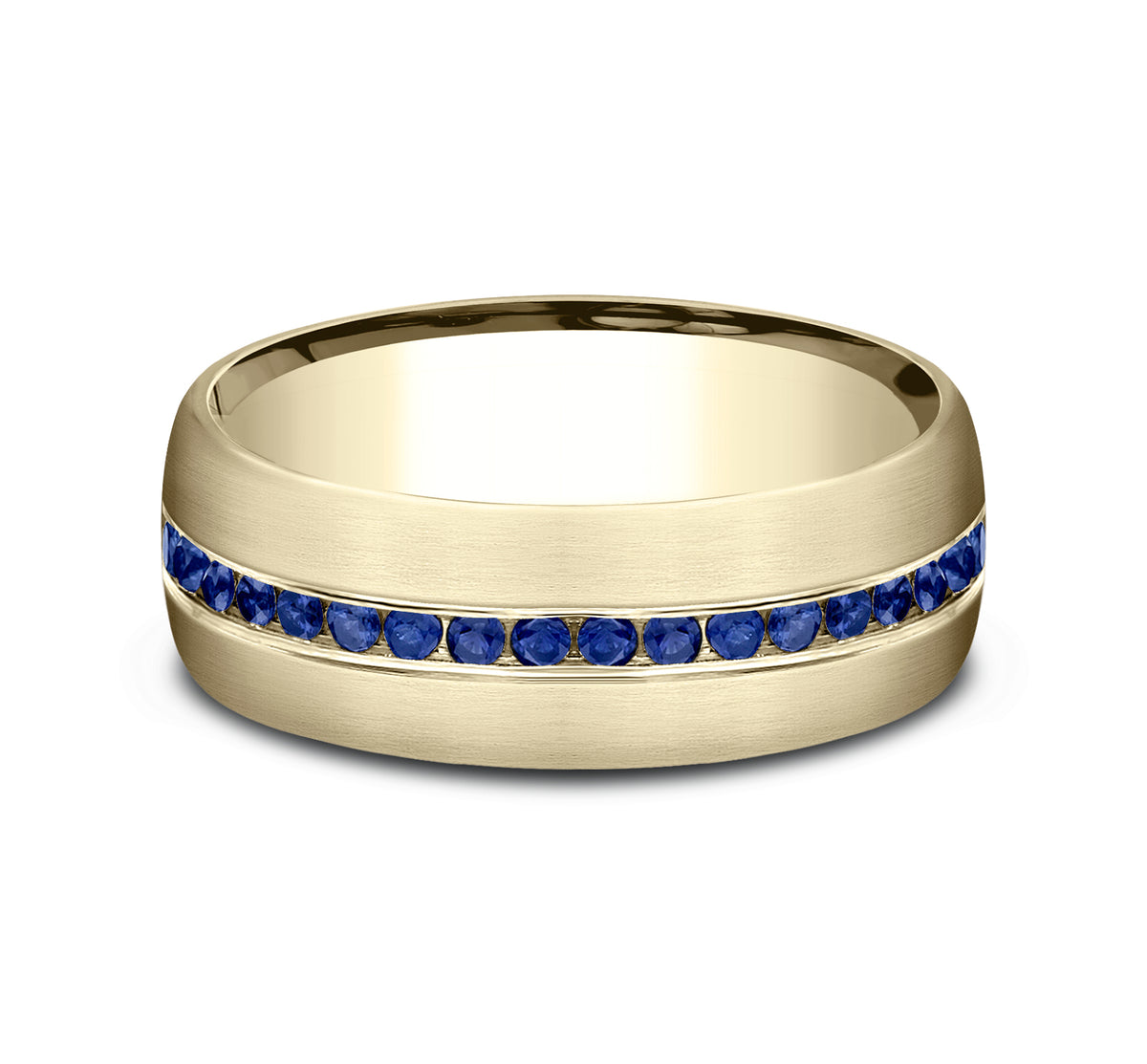 THE VISCOUNT 7.5mm 14K Yellow Benchmark men's wedding band
