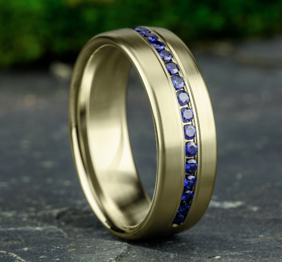 THE VISCOUNT 7.5mm 14K Yellow Benchmark men's wedding band
