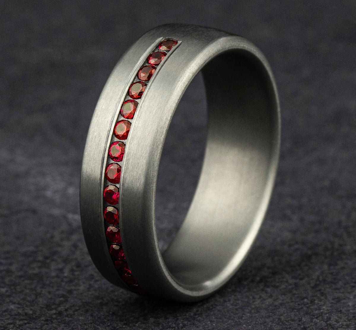 THE CARDINAL 7.5mm Tantalum Grey Benchmark men's wedding band