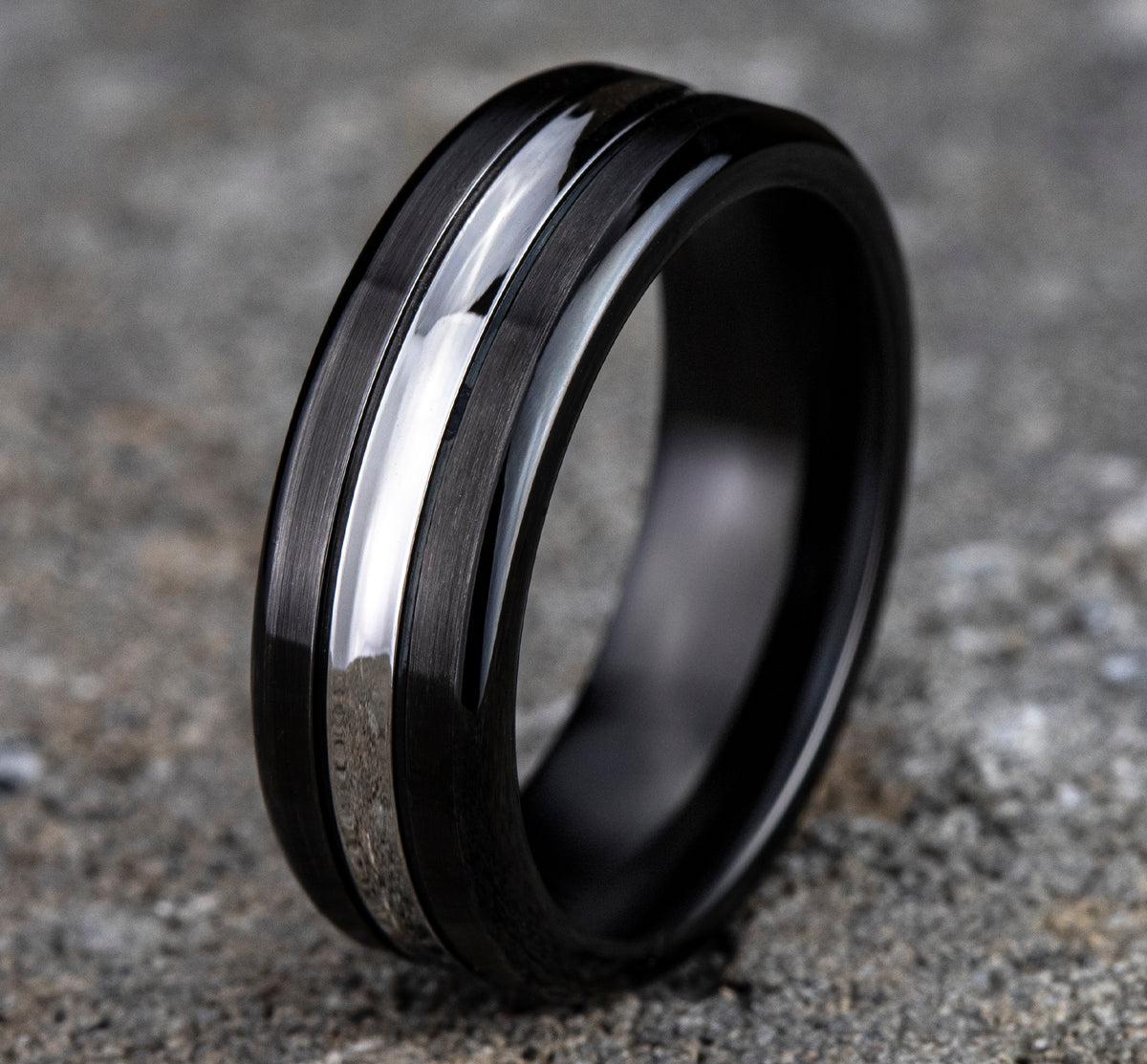 THE HARRISON 7.5mm Cobalt Black Benchmark men's wedding band