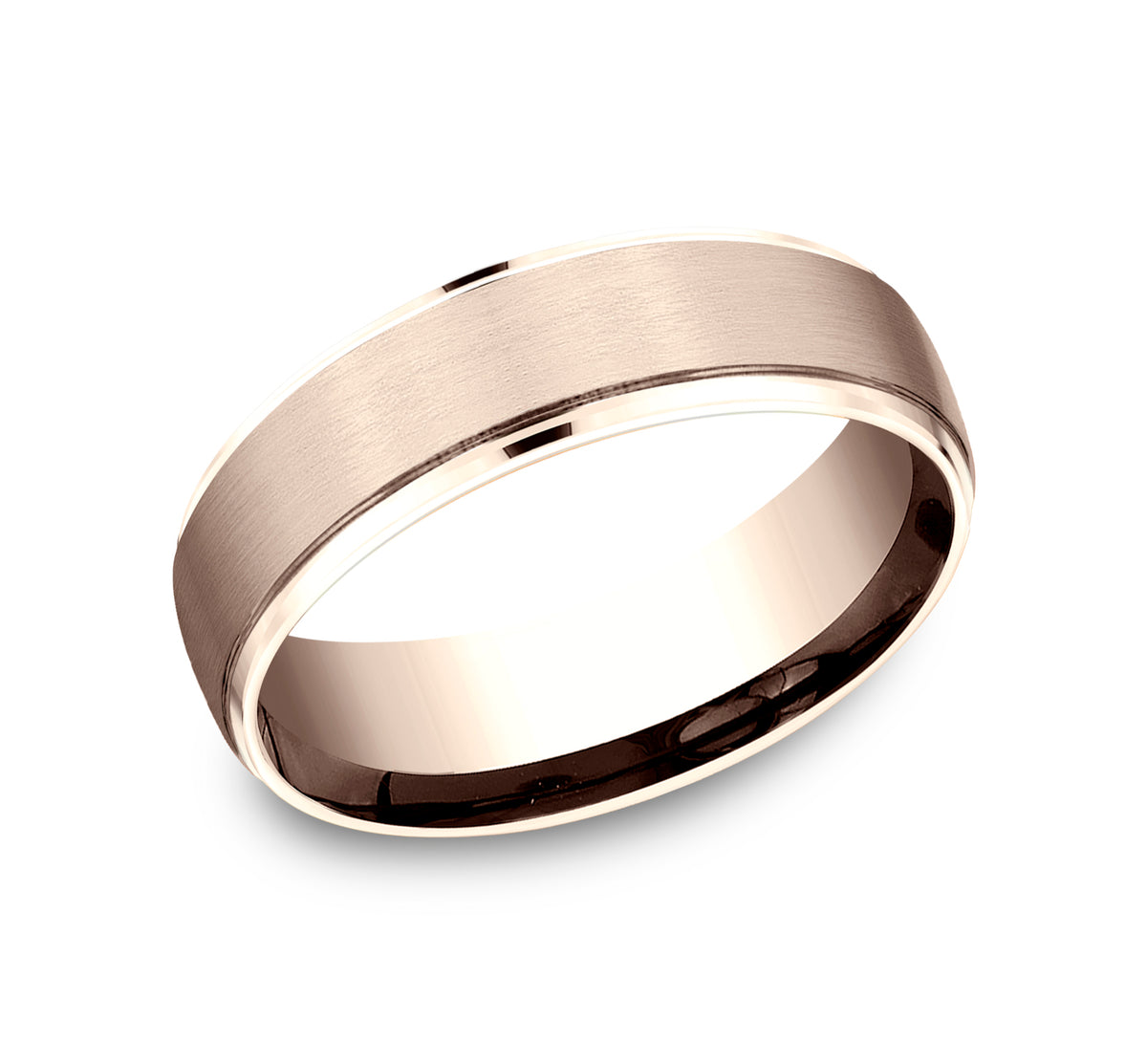 THE JEFFERSON 6.5mm 14K Rose Benchmark men's wedding band