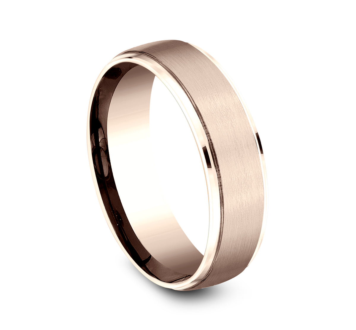 THE JEFFERSON 6.5mm 14K Rose Benchmark men's wedding band