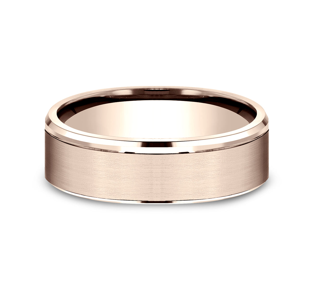 THE JEFFERSON 6.5mm 14K Rose Benchmark men's wedding band