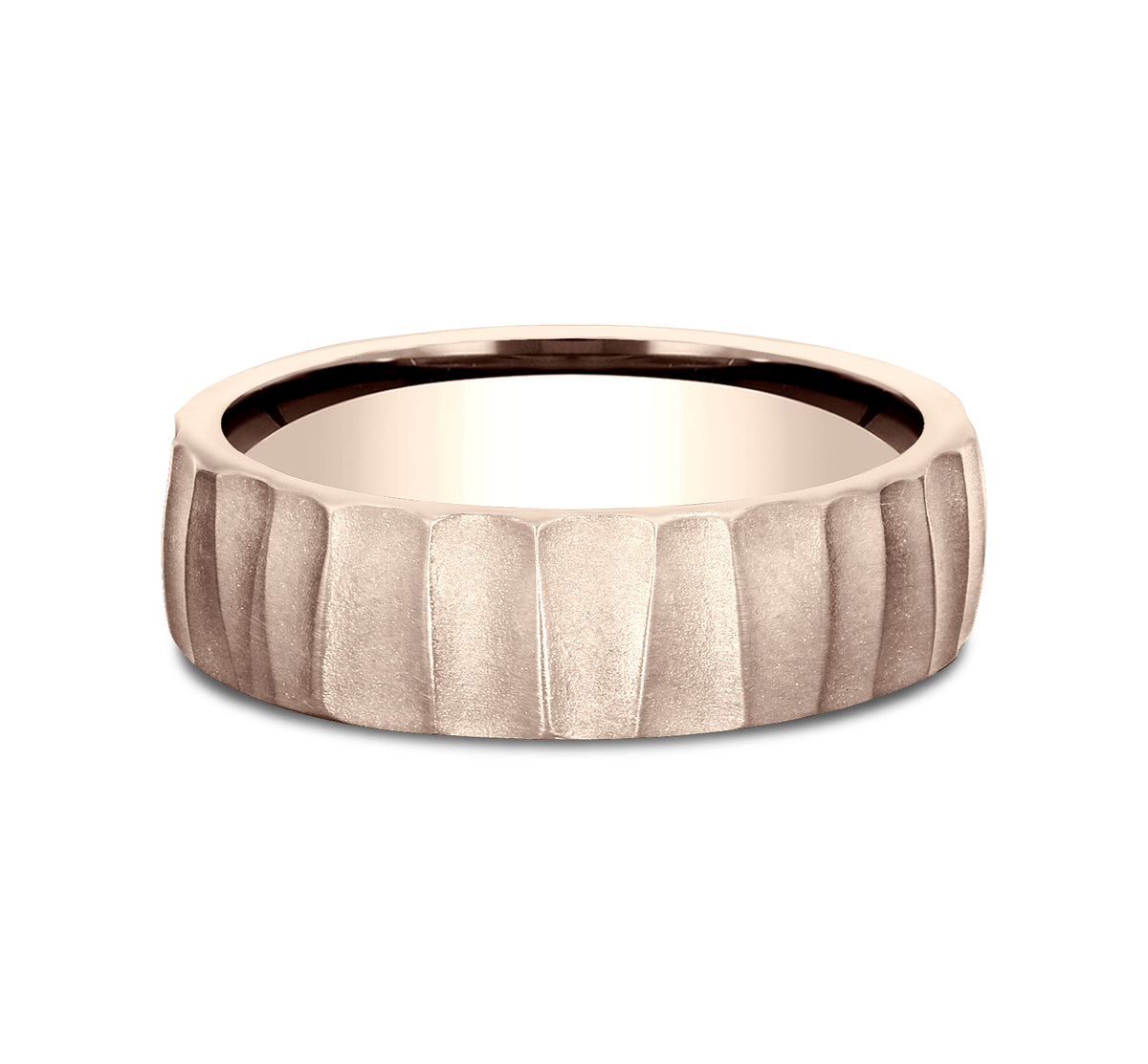 THE DUNE 6.5mm 14K Rose Benchmark men's wedding band