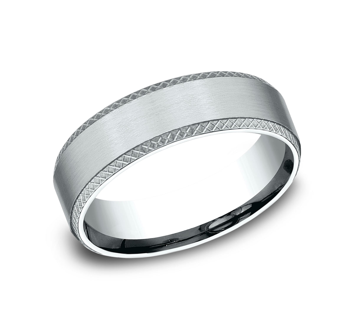 THE ASSASSIN 6.5mm 14K White Benchmark men's wedding band