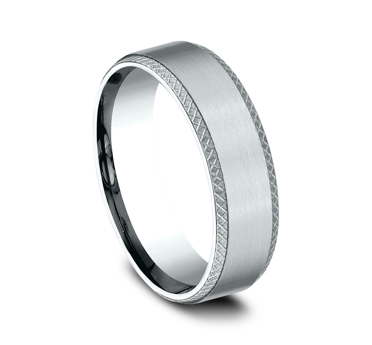 THE ASSASSIN 6.5mm 14K White Benchmark men's wedding band