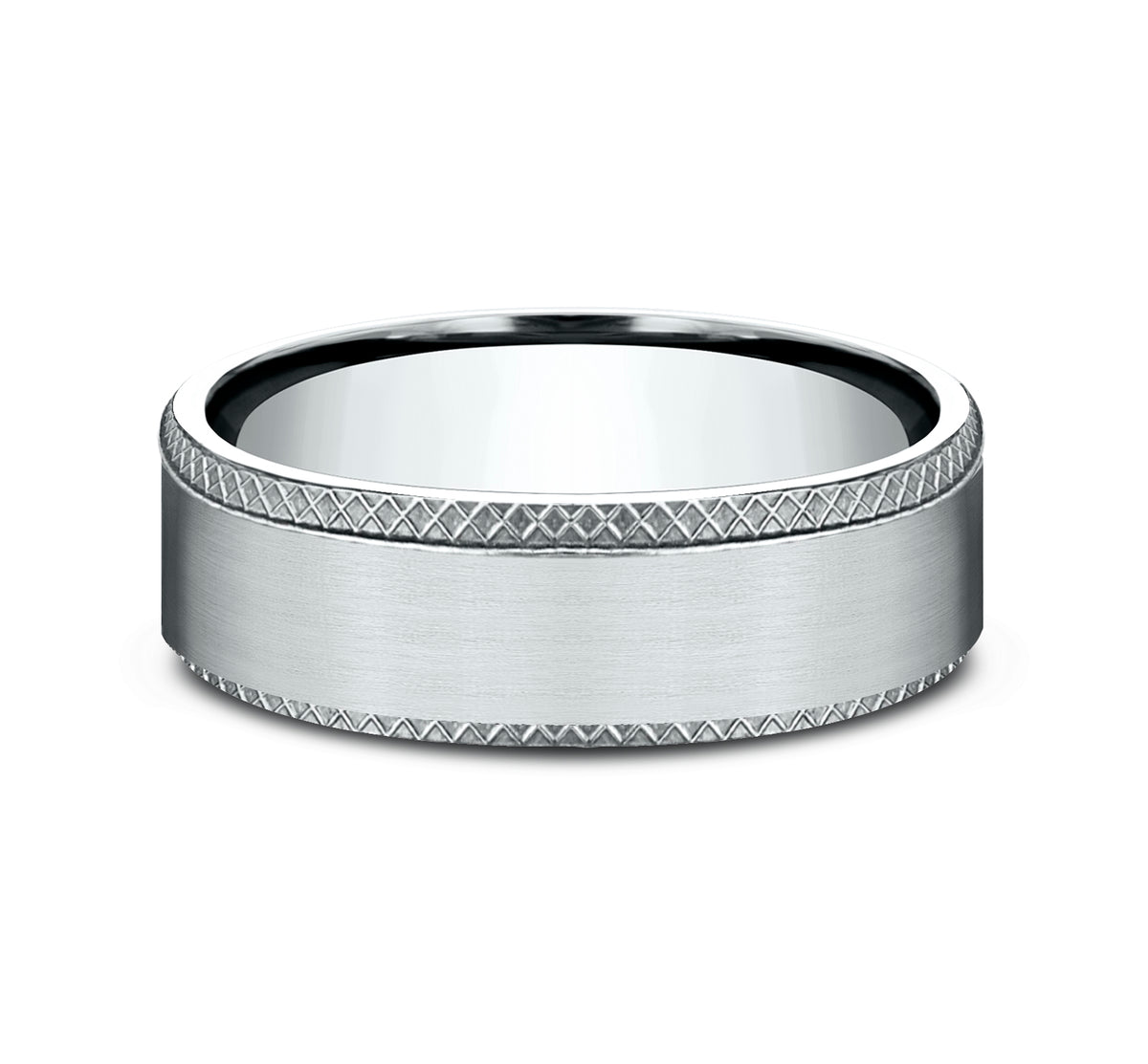THE ASSASSIN 6.5mm 14K White Benchmark men's wedding band