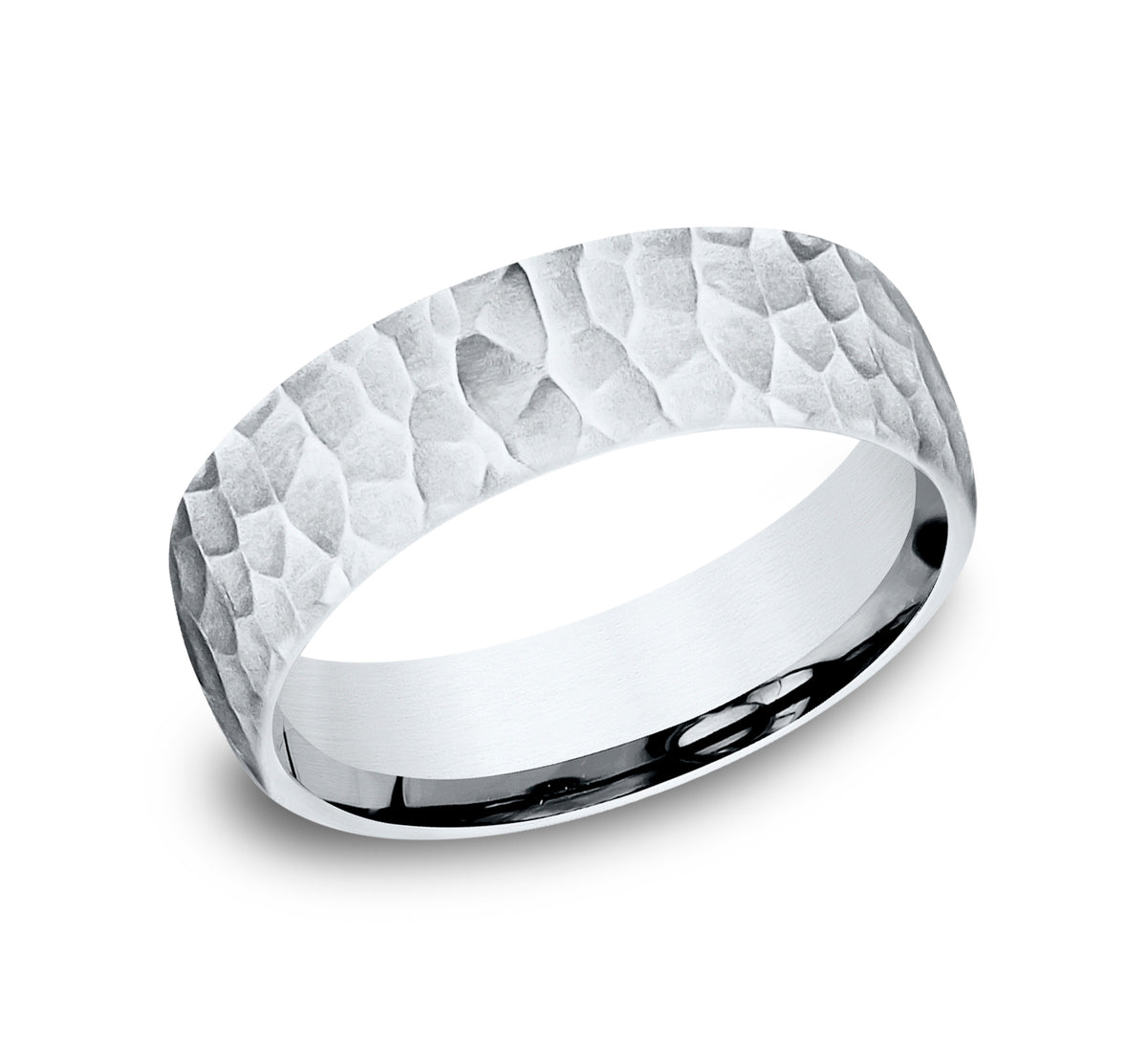 THE SHREDDER 6.5mm 14K White Benchmark men's wedding band