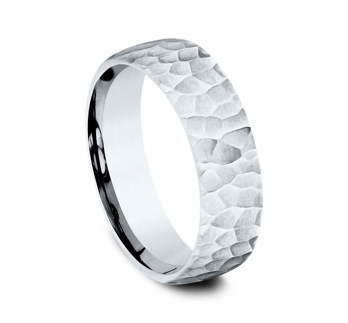 THE SHREDDER 6.5mm 14K White Benchmark men's wedding band