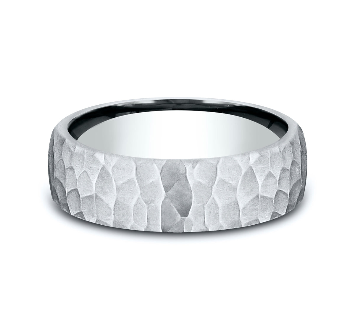 THE SHREDDER 6.5mm 14K White Benchmark men's wedding band