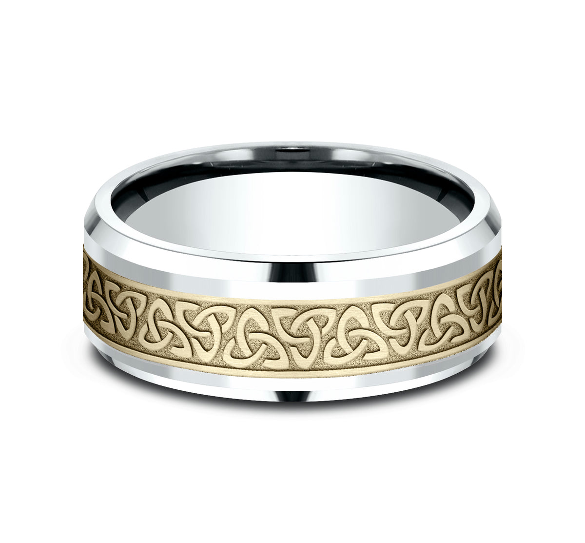 THE GALWAY 6mm 14K White/Yellow Benchmark men's wedding band
