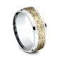 THE LEGEND 8mm 14K White/Yellow Benchmark men's wedding band