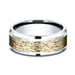 THE LEGEND 8mm 14K White/Yellow Benchmark men's wedding band