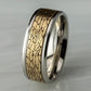 THE LEGEND 8mm 14K White/Yellow Benchmark men's wedding band