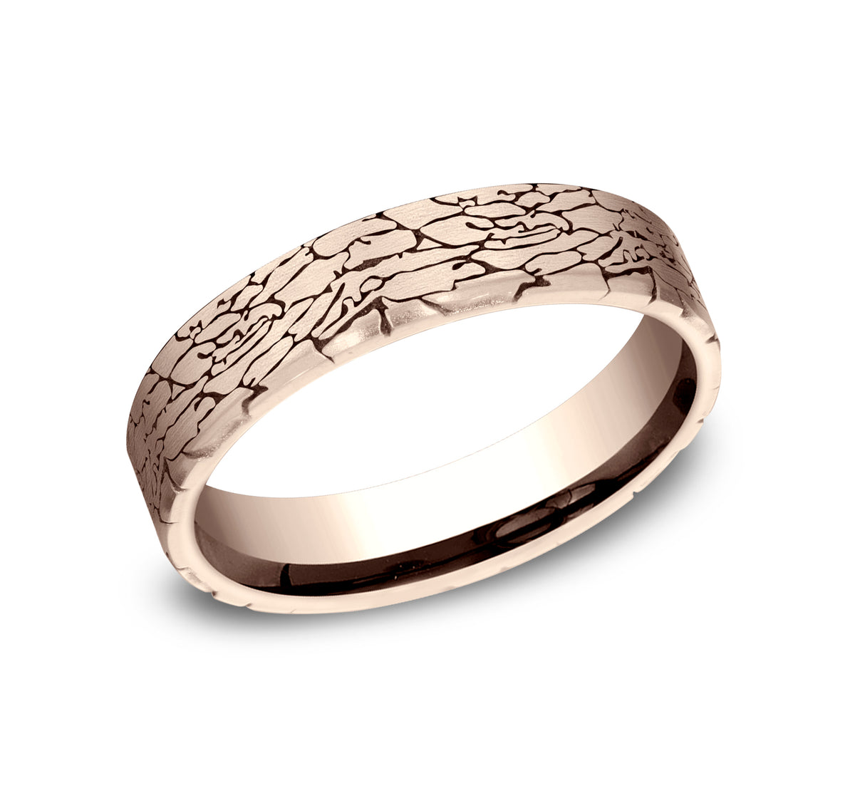 THE AVALON 5mm 14K Rose Benchmark men's wedding band