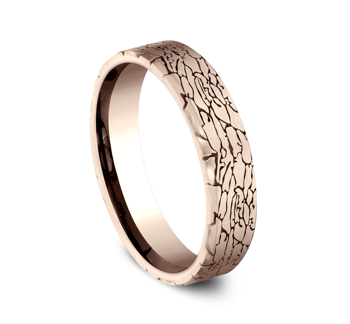 THE AVALON 5mm 14K Rose Benchmark men's wedding band