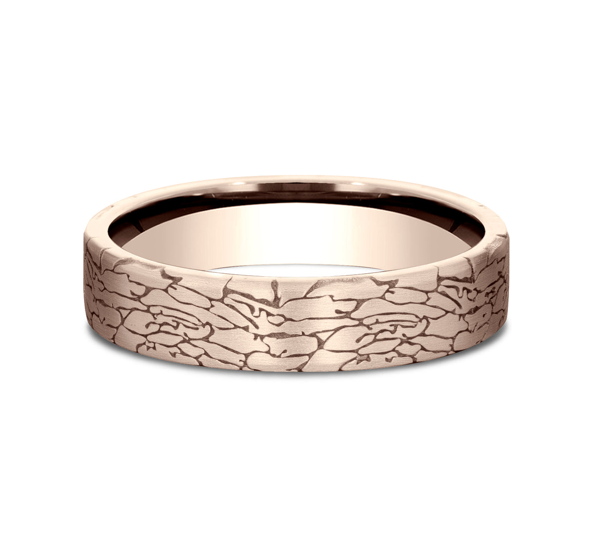 THE AVALON 5mm 14K Rose Benchmark men's wedding band