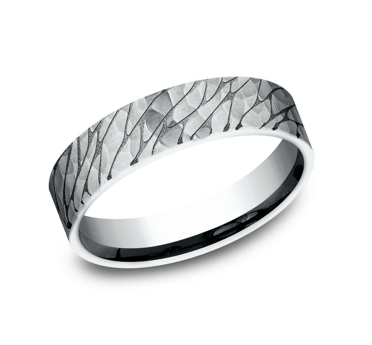 THE SUPERIOR 5mm 14K White Benchmark men's wedding band