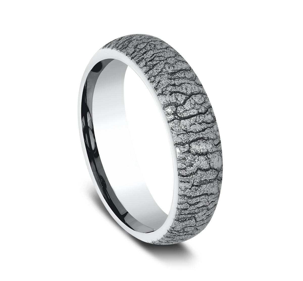 THE LINDEN 6mm Cobalt White Benchmark men's wedding band