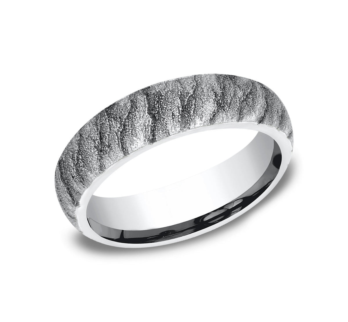 THE CASCADE 6mm Cobalt White Benchmark men's wedding band