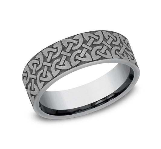 THE BLARNEY 7mm Tantalum Grey Benchmark men's wedding band