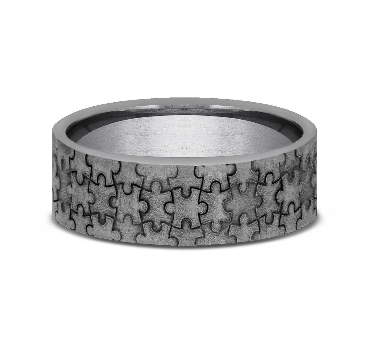 THE PUZZLE 7mm Tantalum Grey Benchmark men's wedding band