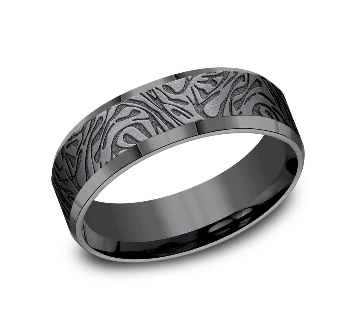 THE KATANA 7mm Tantalum Dark Benchmark men's wedding band