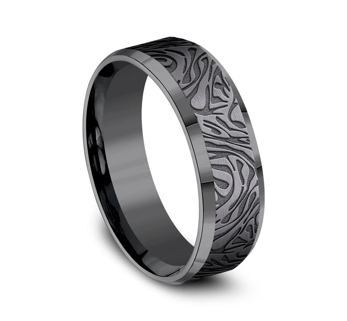 THE KATANA 7mm Tantalum Dark Benchmark men's wedding band