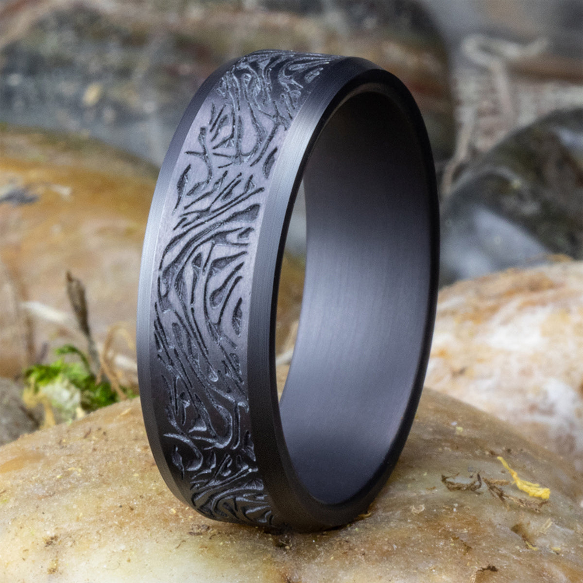 THE KATANA 7mm Tantalum Dark Benchmark men's wedding band