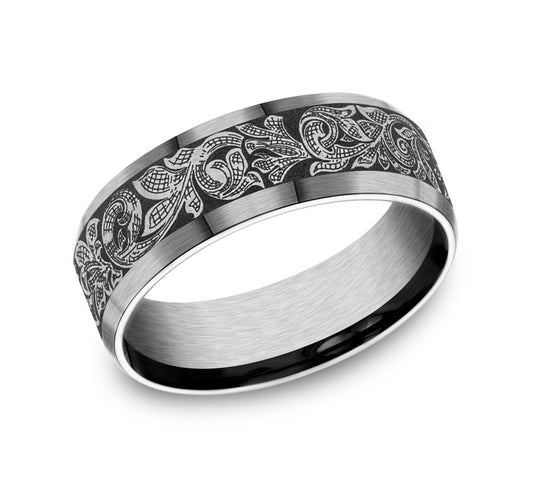 THE AMBASSADOR 7.5mm Tantalum Grey Benchmark men's wedding band
