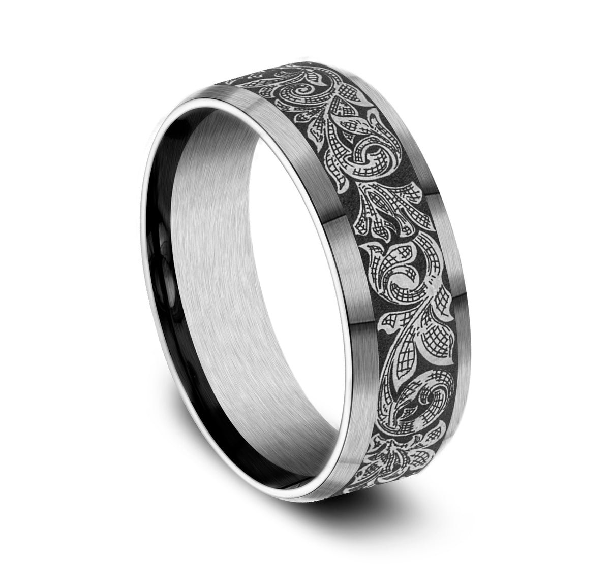 THE AMBASSADOR 7.5mm Tantalum Grey Benchmark men's wedding band