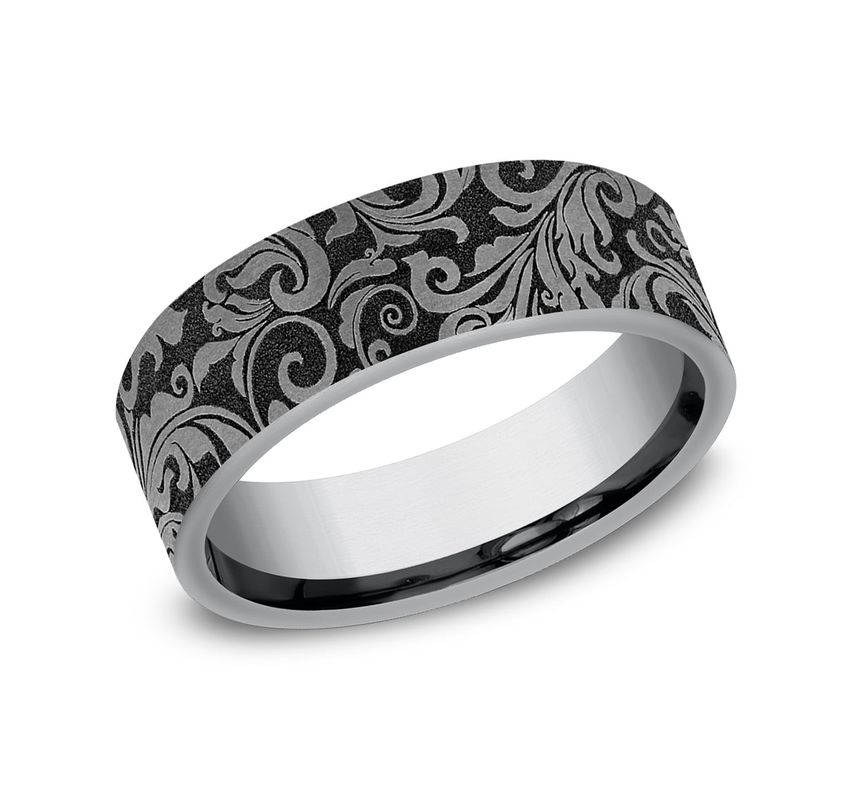 THE VINE 7mm Tantalum Grey Benchmark men's wedding band